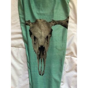 Turquoise Deer Skull Teeki Pants